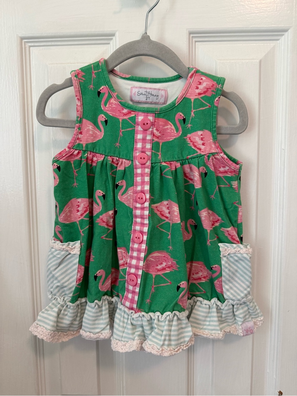SweetHoney flamingo girls dress size 2t